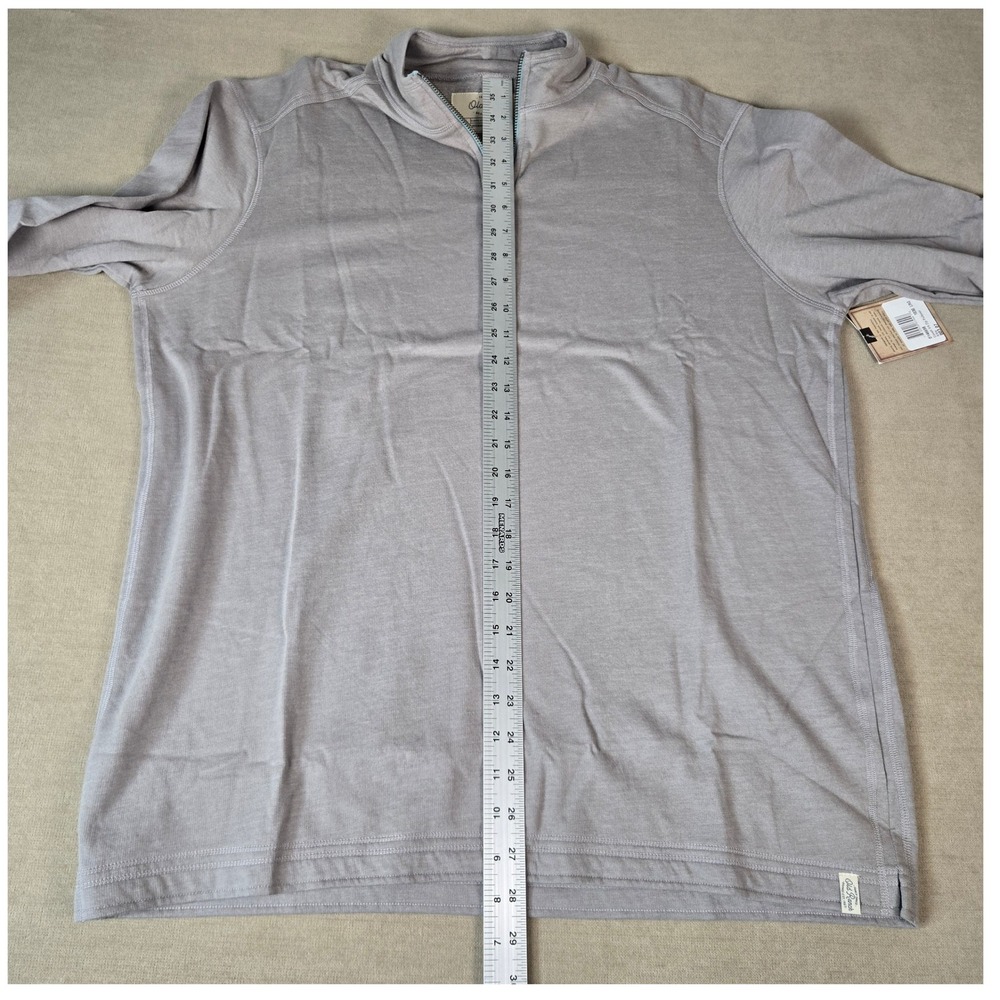 Old Ranch Mens Large Conall 1/4 Zip Pullover Alloy Gray Long Sleeve Organic NEW - Picture 5 of 9
